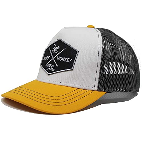 DRESSED IN MUSIC PLAY WITH ME Gorra Tipo Trucker Origins Beisbol Ajustable - Gorras de Hombre/Mujer (Gris/Amarillo)