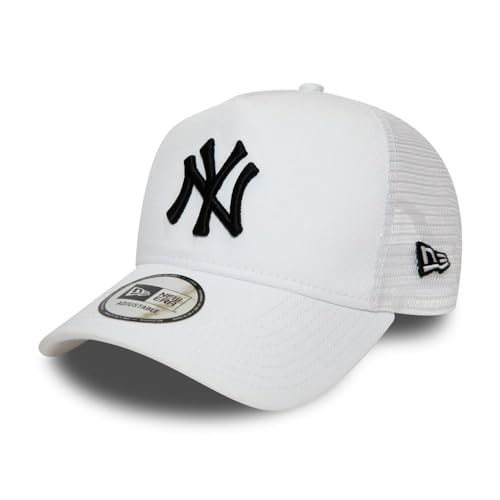New Era York Yankees MLB Cap Kappe Baseball Trucker Verstellbar Weiss - One-Size