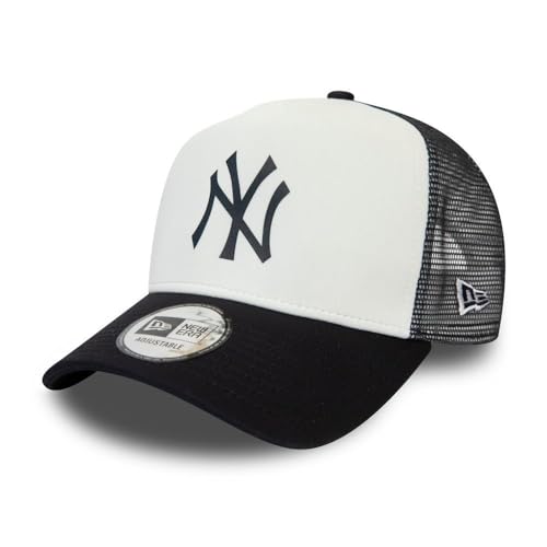 New Era York Yankees Frame Adjustable Trucker Cap Team Colour Block White/Blue - One-Size