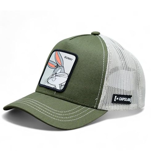 Capslab Casquette Looney Tunes Bunny Vert Kaki