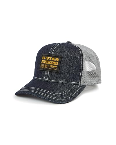 G-STAR Embro Baseball Trucker Cap Gorra, Azul (Raw Denim D21247-E023-001), Talla única Hombres