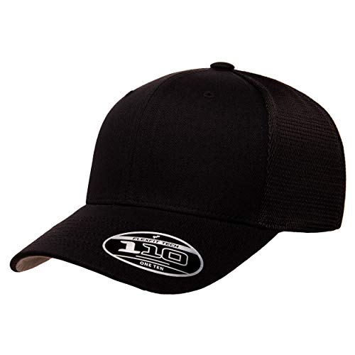 Flexfit 110 Gorra de Malla para Hombre - Negro - Talla nica