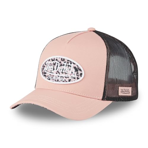 Von Dutch Gorra Hombre y Mujer Ajustable, Gorra Trucker Leopard, lila / negro, Talla única