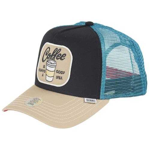Djinns HFT Trucker Cap Food Coffee Black/Turquoise - One-Size