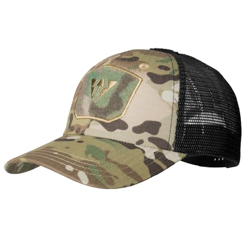 IDOGEAR Gorra de béisbol táctica de Malla Transpirable Gorra Militar para Hombre y Mujer Pesca Senderismo Casual(Camo)