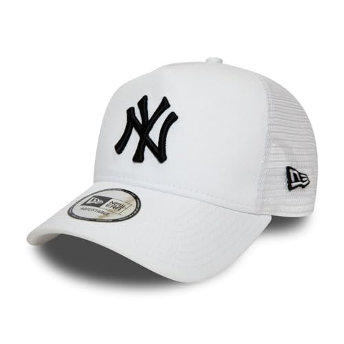 New Era York Yankees Frame Adjustable Trucker Cap League Essential White/Black - One-Size