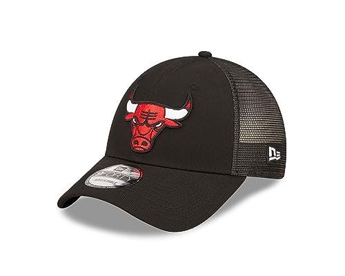 New Era Chicago Bulls NBA Home Field Black 9Forty Trucker Strapback Cap - One-Size