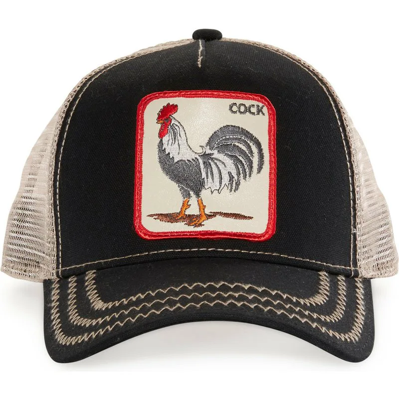 Gorra Trucker negra gallo de goorin bros